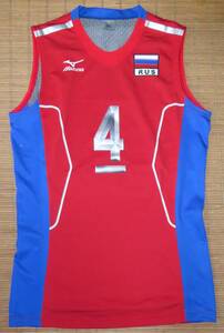 実使用 支給品 2012 ロンドンオリンピック ロシア代表 男子 バレーボール#4 タラス・フテイ ホーム用 ユニフォーム ジャージ KHTEY