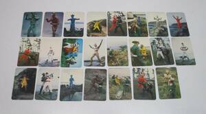 K0422-8A/ 愛の戦士 レインボーマン カード 23枚 まとめ 昭和 レトロ ラッキーカード