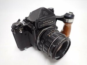 ASAHI PENTAX 6x7 TTL 木製グリップ付 + SMC TAKUMAR 6x7 90mm F2.8 アサヒ ペンタックス 中判カメラ バケペン ∬ 6E35D-13