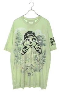 ジバンシィ GIVENCHY BM716N3YHN サイズ:L AngelプリントオーバーサイズTシャツ 中古 SB01