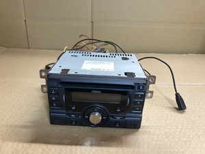 オーディオ ラジオ CD デッキ プレーヤー clarion DUB385MPB ekスポーツ H81W ミツビシ から取り外し ステー