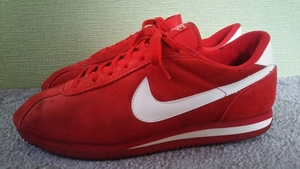 良好 90年製 NIKE ナイキ コルテッツ スエード 赤×白 US10ハーフ 28,5cm cortez 90s 90年代 ビンテージ　スウェード