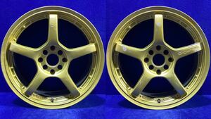 RAYS G-GAMES 77W＊17インチホイール＊17x7JJ/オフセット+42/PCD100(114.3)-4H＊2本セット