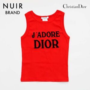 クリスチャンディオール Christian Dior タンクトップ ロゴ レッド