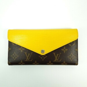 【美品】【中古】LOUIS VUITTON ルイヴィトン モノグラム エピ ポルトフォイユ・マリールーロン M60506 三つ折長財布 ブラウン系