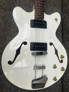 Morales Zen On ESP-180, 1960年代, ヴィンテージ・セミアコ・エレクトリック・ギター, ホワイト