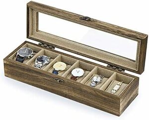 SRIWATANA 腕時計収納ケース 腕時計収納ボックス 時計ケース ６本 コレクションケース 男女兼用 高級木
