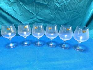 LUCENT CRYSTAL GLASS ルーセント グラス 6個セット ワイングラス カメイガラス 共立硝子 昭和 レトロ 石塚ガラス