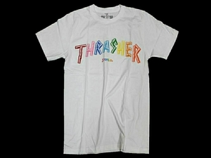 スラッシャー（THRASHER）・スケーター系Ｔシャツ・新品・入荷・Ｓサイズ・白・激安超特価・⑤