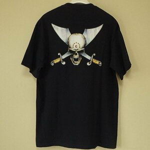 ☆ 初期 2005年 05 Supreme シュプリーム Skull And Sword Tee スカル アンド ソード Tシャツ swords (ネイビー紺L)EDN
