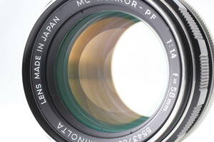 【美品　整備済】MINOLTA MC ROKKOR-PF 58mm F1.4 MF レンズ MD-Mount #1070