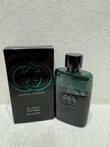 【KIM-1125】1円～ GUCCI グッチ ギルティ ブラック プールオム オードトワレ 50ml 残量９割程度 EDT 香水 メンズ