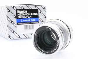 KONICA HEXANON LENS 50mm F2.4 L39マウント コニカ ヘキサノン レンジファインダー用 レンズ 箱付