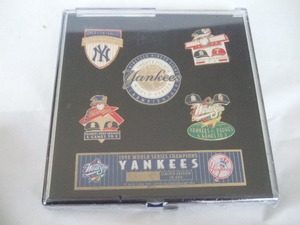 1998 ヤンキース ワールドシリーズ優勝 チャンピオン MLB公認 ピンバッジ 5個セット 未開封 伊良部