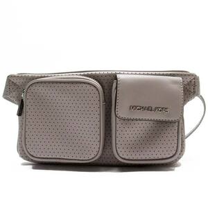 MICHAEL KORS マイケルコース ボディバッグ ウエストポーチ MD BELT BAG レザー PEARL GREY t17960f