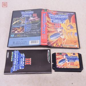 動作保証品 MD メガドライブ サンダーフォースIII THUNDER FORCE 3 テクノソフト TECHNO SOFT 箱説付【10