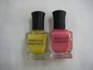 S36 deborah lippmannデボラリップマン　ネイルポリッシュ　イエロー&ピンク　２個セット　新品未使用　マネキュア