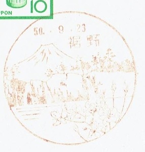 ◆土器はがき　風景印◆　S50.9.23　裾野局