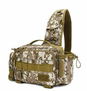 FF030 多機能フィッシングタックルバッグ フィッシングバッグ　ショルダーバッグ　ユーティリティ収納　color/camo#2