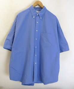 ◆Graphpaper グラフペーパー 美品23ss Oxford S/S Oversized B.D Shirt GM232-50023B オーバーサイズ オックスフォード 半袖 シャツ SAX F