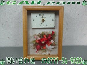 LP45 TOCHIGI TOKEI/栃木時計 3針 置時計 掛時計 インテリア デザイン 造花