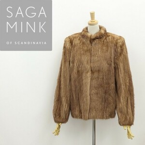 ◆SAGA MINK サガミンク ミンクファー 毛皮 ハーフ コート ベージュ 10