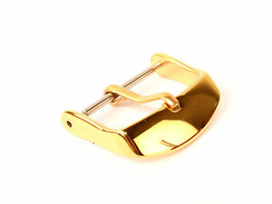 ステンレス製 交換用 汎用タイプ 腕時計 尾錠 金具 ゴールド#18MM FA-46723