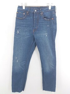 ◇ LEVI STRAUSS＆CO 501 カットオフ ボタンフライ ダメージ加工 501 ジーンズ デニム パンツ W27 L26 インディゴ レディース