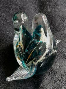 MALIA MALCO作 1999年製　小鳥　ガラス工芸 MALTA製　送料無料　ミラマルコ　マルタ