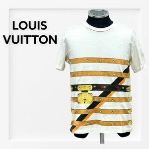 高級 LOUIS VUITTON ルイヴィトン 18AW ポップアップストア限定 トランクプリント 半袖 Tシャツ レディース FFTS79IRG