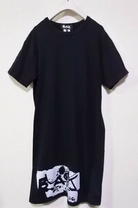 AD2011 BLACK COMME des GARCONS BLACK IS STRONG size L コムデギャルソン パッチワーク ワンピース ロング丈 Tシャツ