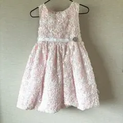 KIDS DREAM ドレス 花柄 リボン ピンク 80 華やか かわいい