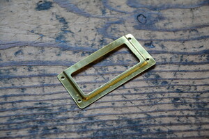 NO.5009 古い真鍮のネームプレート 55.5mm 検索用語→A25gアンティークビンテージ古道具真鍮金物机椅子棚引き出し