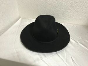本物カシラCA4LAウール中折れハット帽子ボウシメンズレディースアメカジワークミリタリービジネススーツ黒ブラック日本製