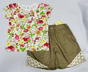 福袋3F4041*激安sale!!新品 こども服 半袖Tシャツ+ショートパンツsize110　2枚★kids★お洒落な洋服★★