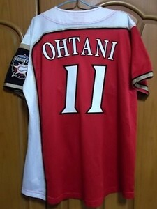 【正規品・古着】日本ハムファイターズユニフォーム　大谷翔平＃11　赤ユニ 　MIZUNO製　プロ野球