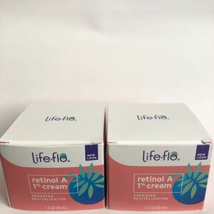  Life-flo ライフフロー レチノールA 1%クリーム 50ml×2個 使用期限2024年10月と12月 ほぼ未使用品 箱から出して発送！