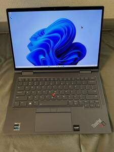 極美品・保証残-ThinkPad X1 Yoga Gen7/i5-1240P/16G/2TB/4K+有機EL、英語キーボード