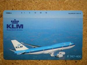 hiko・航空 290-13401 KLMオランダ航空 B-747-400 テレカ