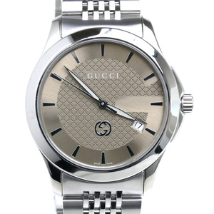 GUCCI グッチ Gタイムレス 腕時計 電池式 YA1264107/126.4 38ｍｍ　ブラウン メンズ 中古