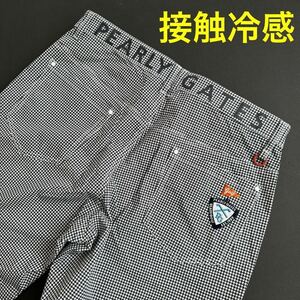 6/XL 新品/大人気/PEARLYGATES/パーリーゲイツ/接触冷感/プラスクール/ストレッチハーフパンツ/夏/高機能/ショートパンツ/ギンガムチェック