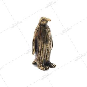 11ｇ ペンギン ぺんぎん かわいい 動物 置物 置き物 フィギュア ブロンズ オブジェ インテリア おしゃれ 盆景 水石 真鍮 金属 銅 Pe11