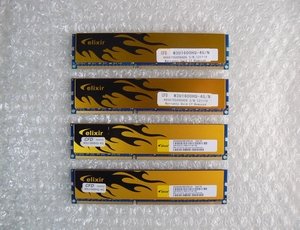 デスクトップメモリー DDR3 PC3-12800 CFD エリクサー Elixir W3U1600HQ-4G 4GB×4枚 計16GB 動作確認済み 121119/1204