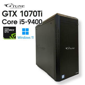 【中古ゲーミングPC】mouse G-TUNE / GeForce GTX 1070Ti / Core i5-9400 / 16GB / SSD 500GB / Windows11