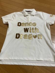 ダンスウィズドラゴン DANCE WITH DRAGON 白 半袖ポロシャツ サイズ3