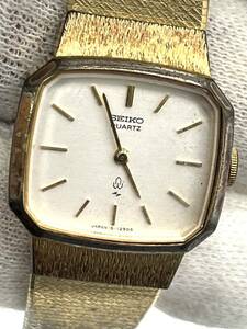 【電池切れ】SEIKO セイコー クォーツ 腕時計 シルバー文字盤 オクタゴン レディース 16-5550