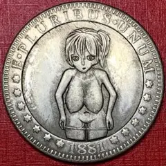 A2 アメリカ　1881年　紀念コイン　イーグル　1ドル　裸女 貿易銀 硬貨