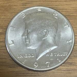 ケネディ50セント硬貨 1971年 USA 貨幣 ハーフダラー アメリカ 美品 コ18