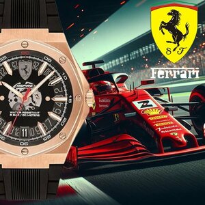 新品1円 公式フェラーリ GOLDスケルトン メーカー完売 入手不可能 50m防水 スクーデリア SCUDELIA FERRARI 腕時計 MOVADO メンズ 未使用