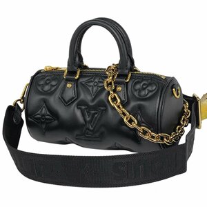 ルイ・ヴィトン Louis Vuitton パピヨン BB ショルダーバッグ モノグラム ハンドバッグ レザー ノワール(ブラック) M59800 レディース 中古